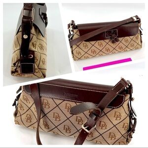 Dooney & Bourke Brown and Cream Shoulder Bag
